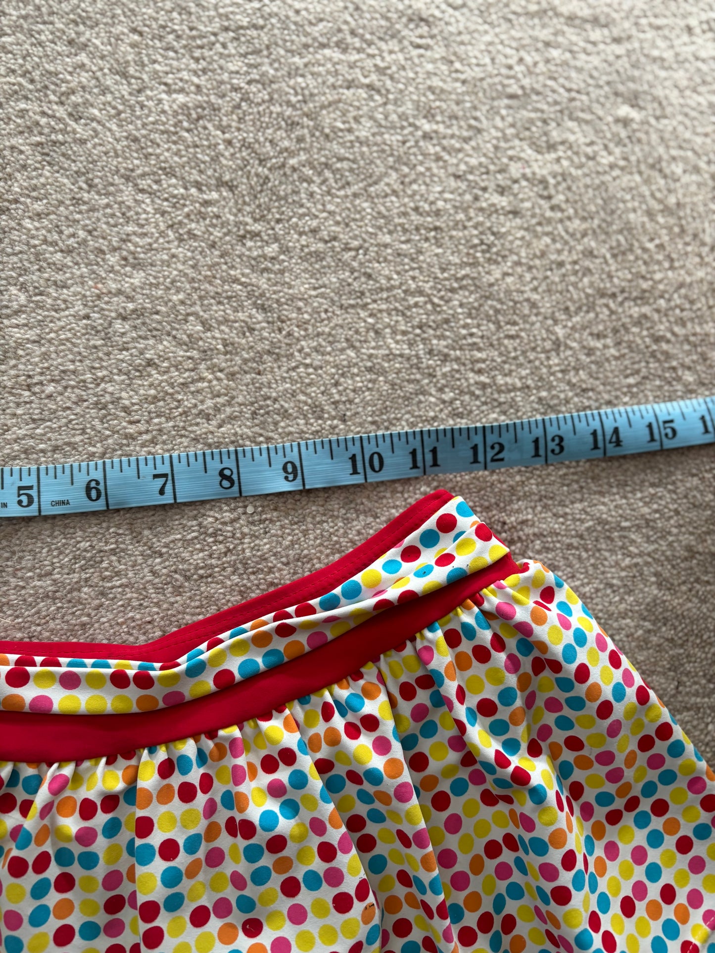 polka dot mini skirt