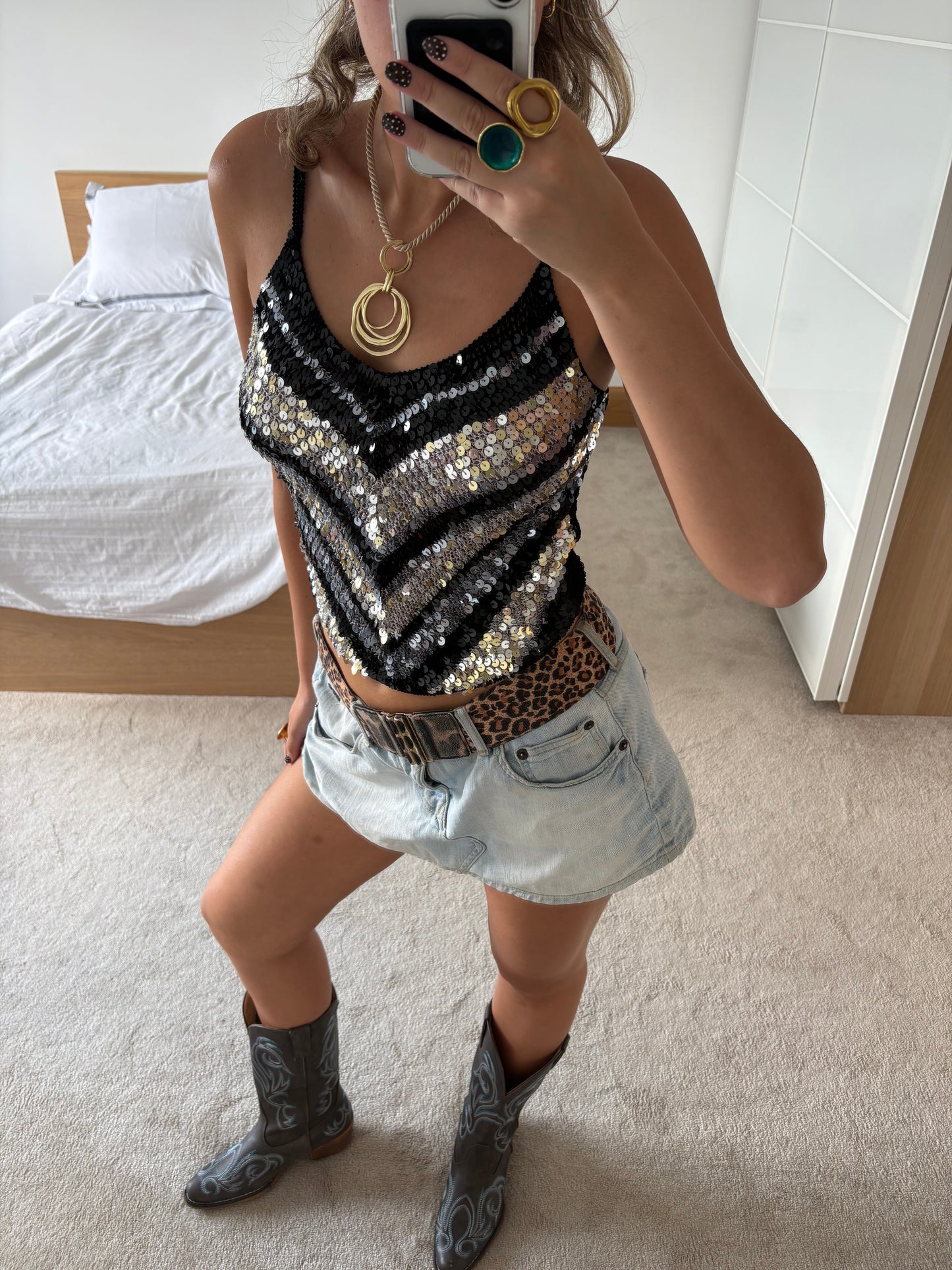 sequin cami
