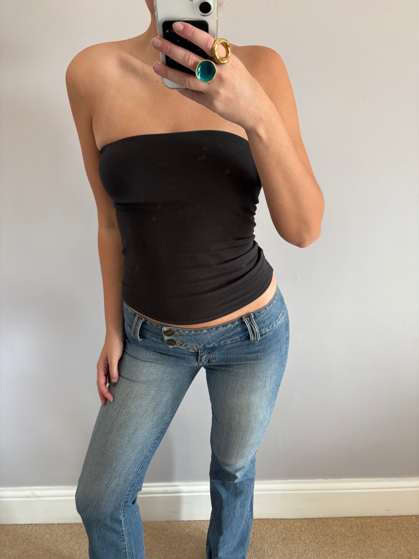 low waisted jeans