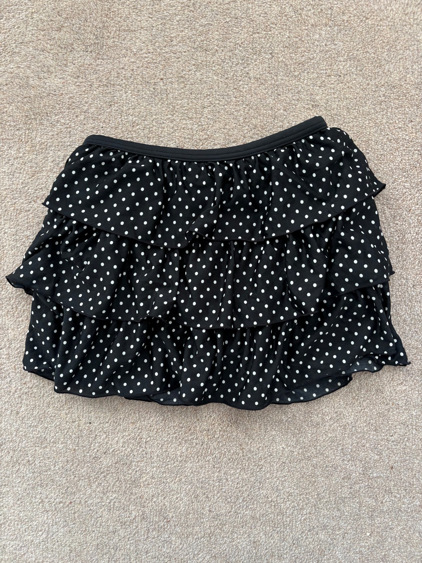 polka dot mini skirt