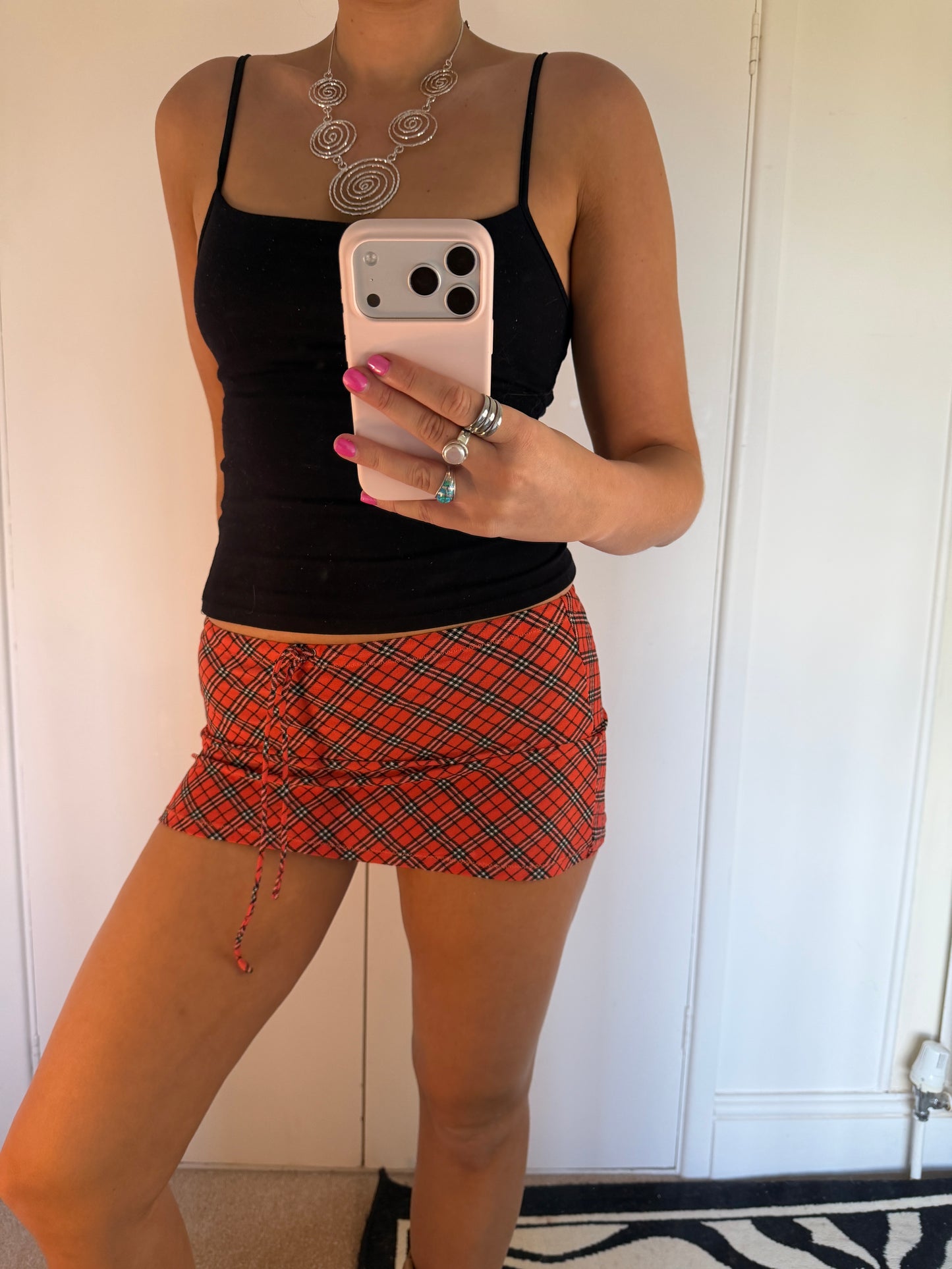 plaid mini skirt