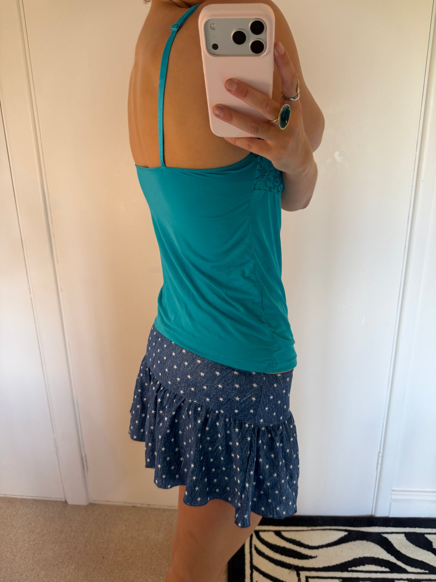 polka mini skirt