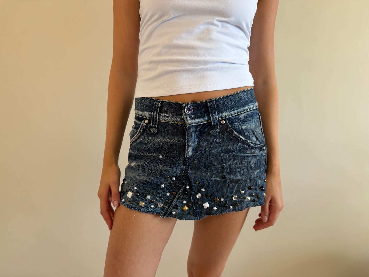 mini rhinestone skirt