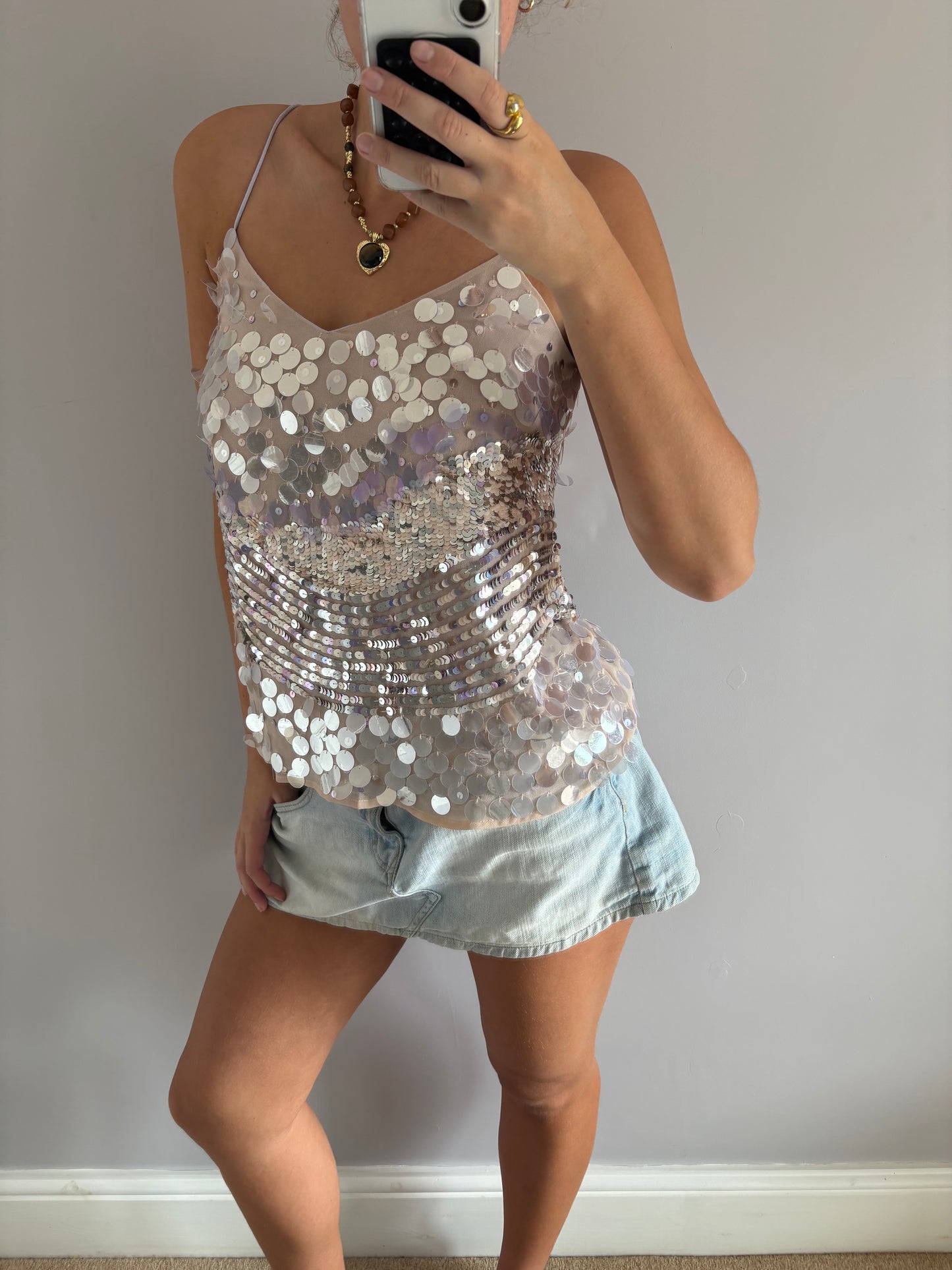 sequin cami