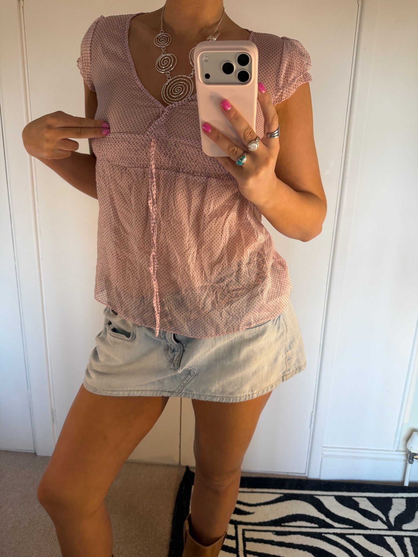 polka dot top