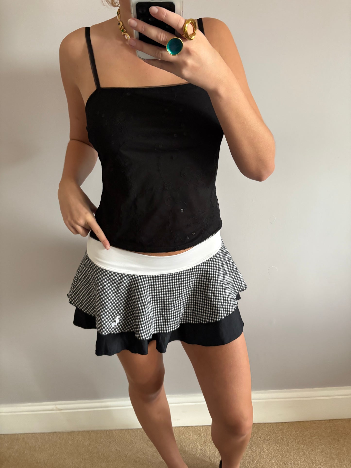 plaid mini skirt