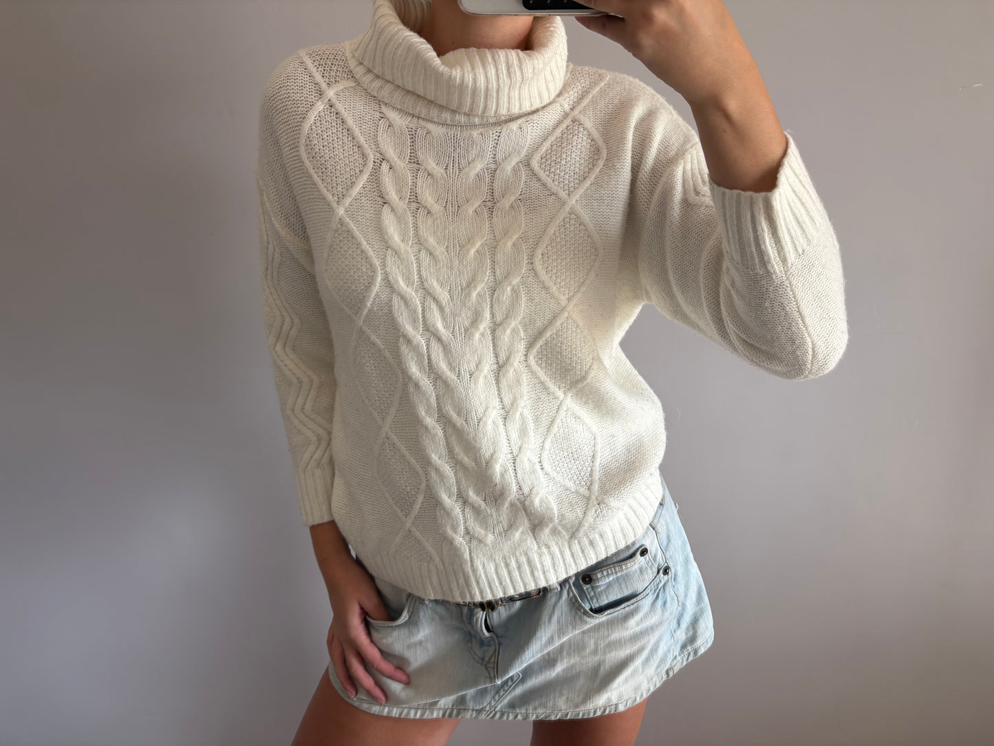 cableknit sweater