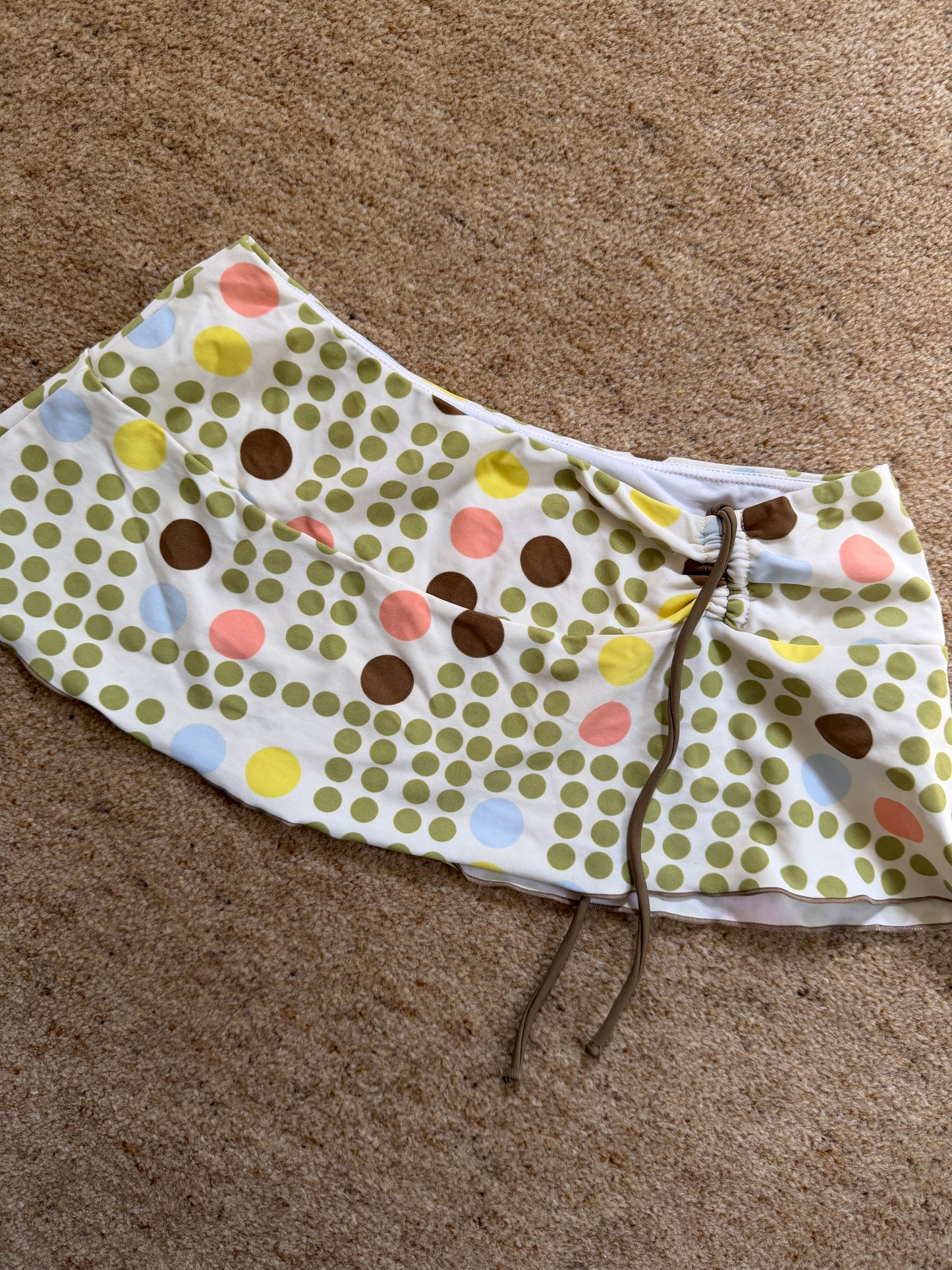 polka dot mini skirt