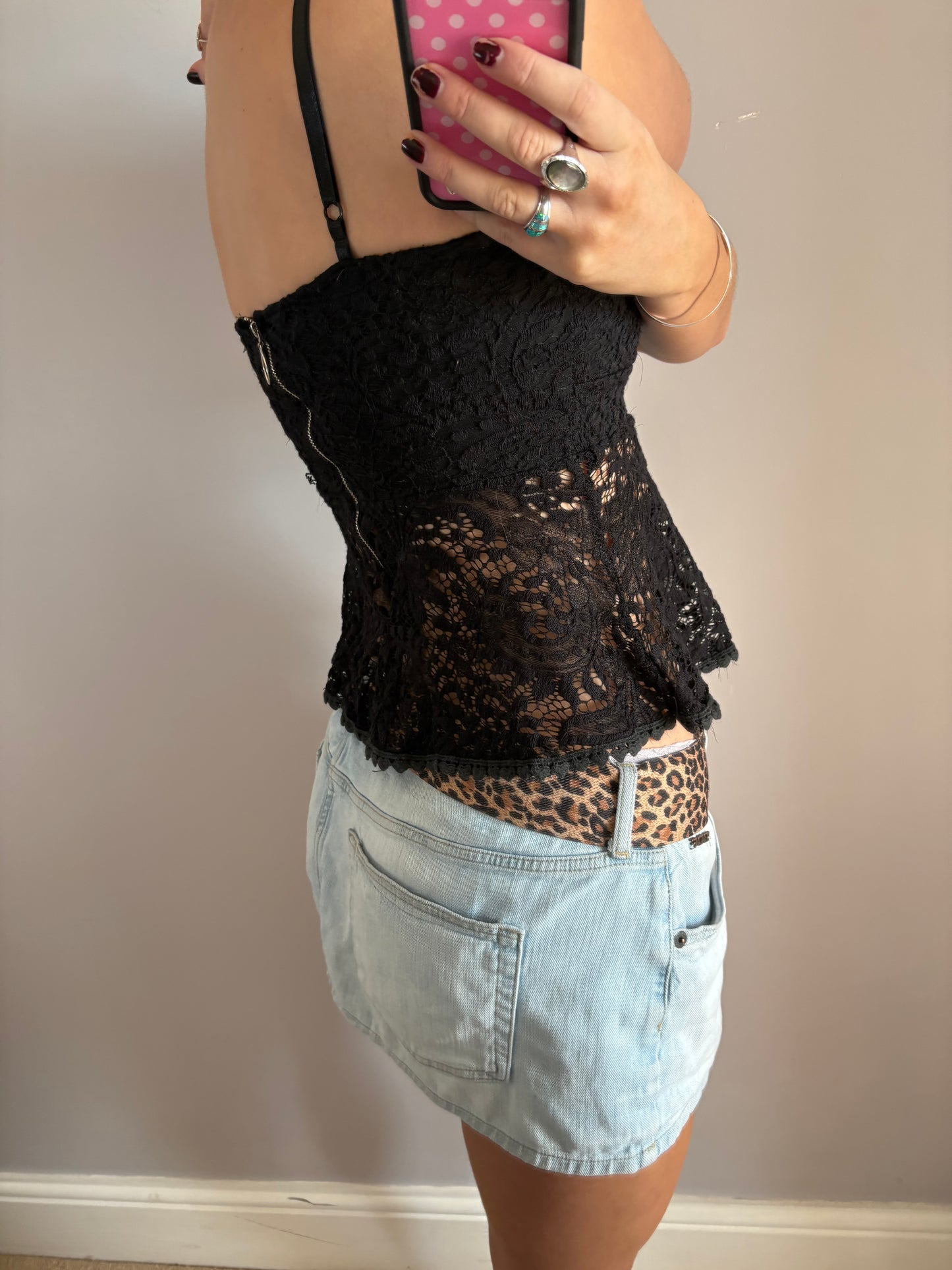 vintage crotchet cami