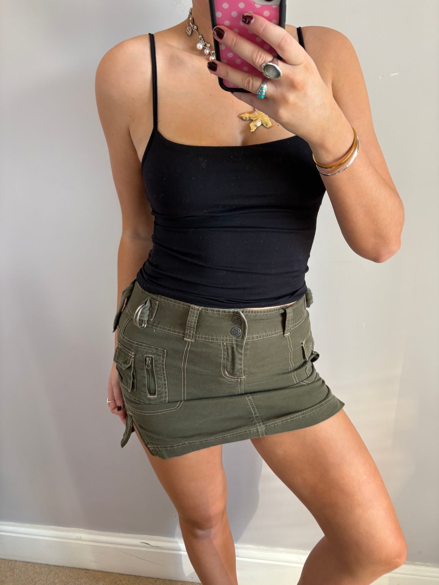cargo mini skirt