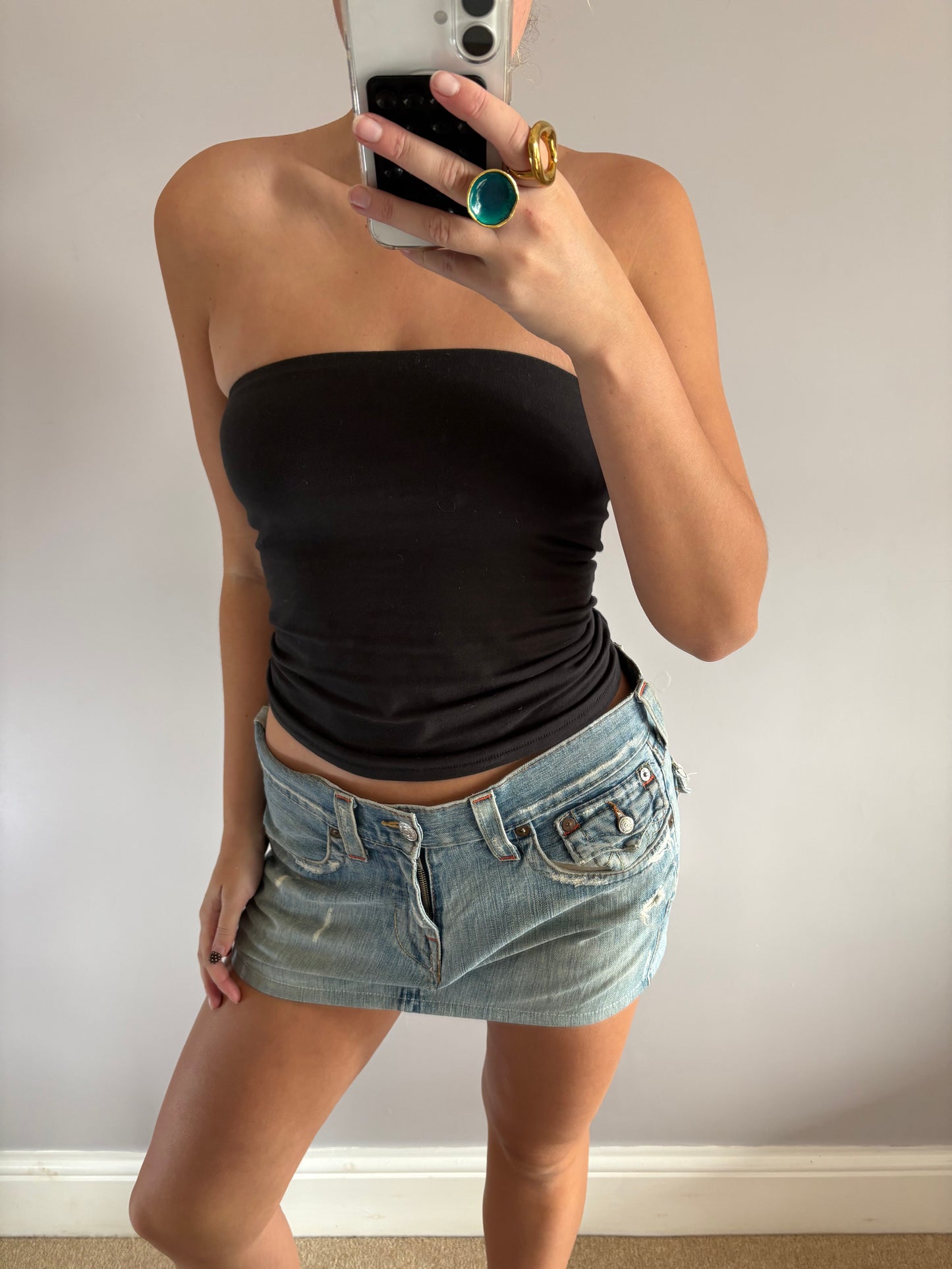 true religion mini skirt