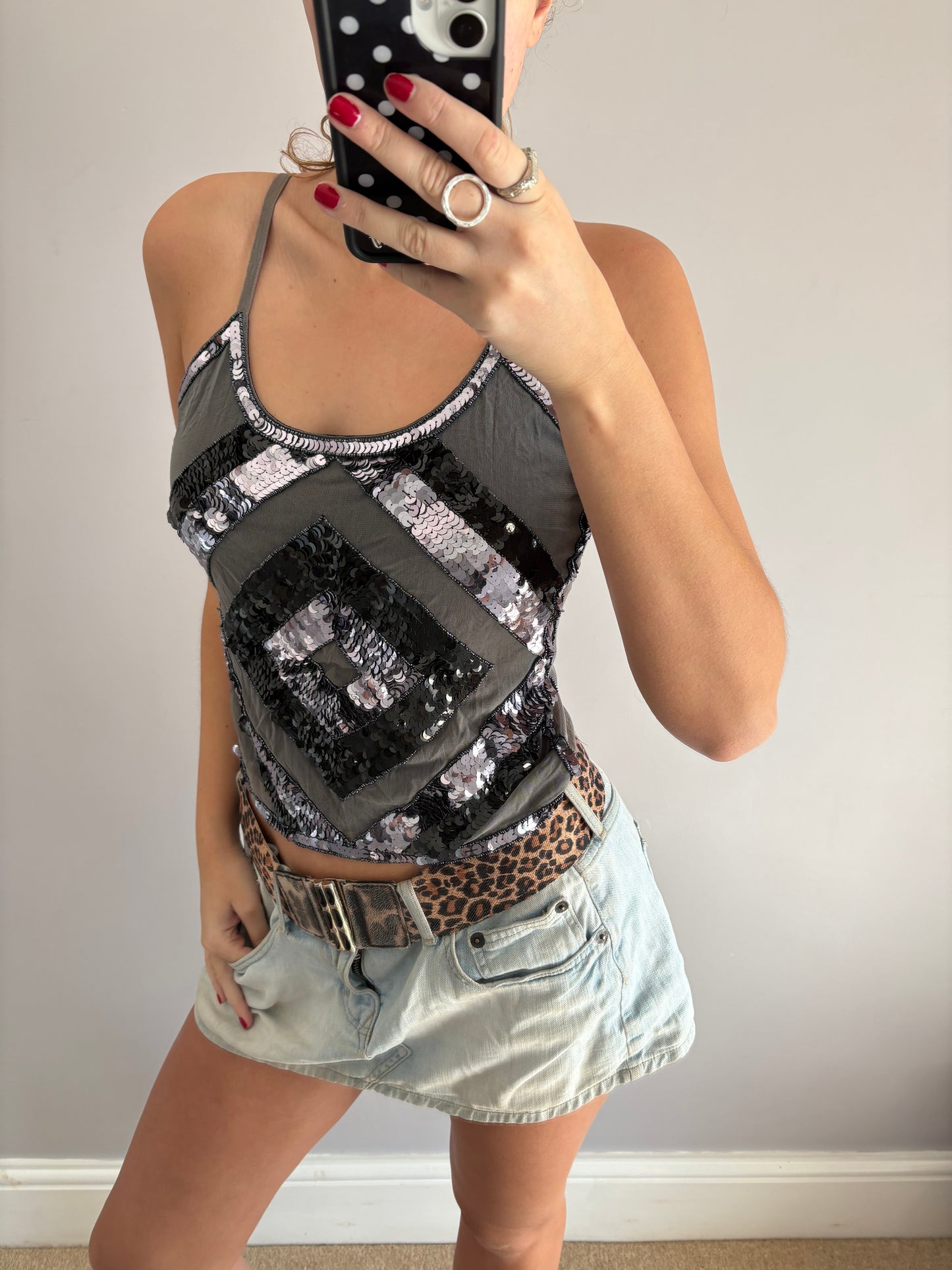 sequin cami