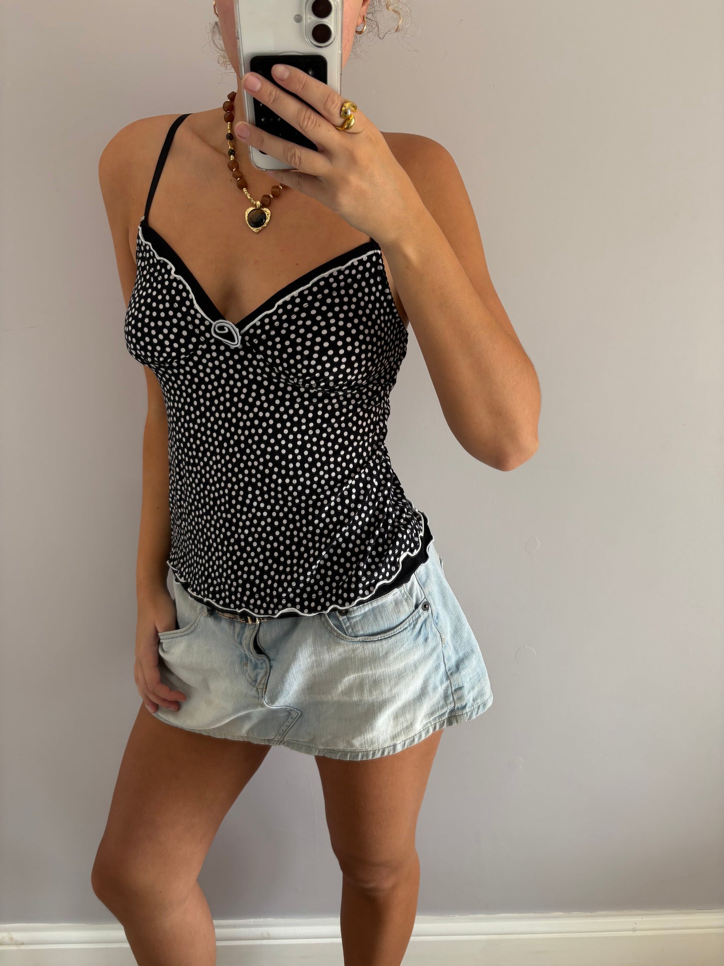 polka dot cami