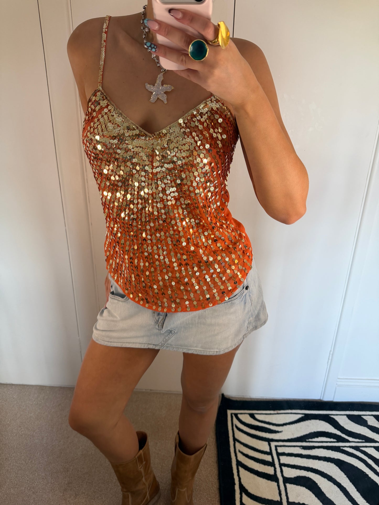 sequin cami