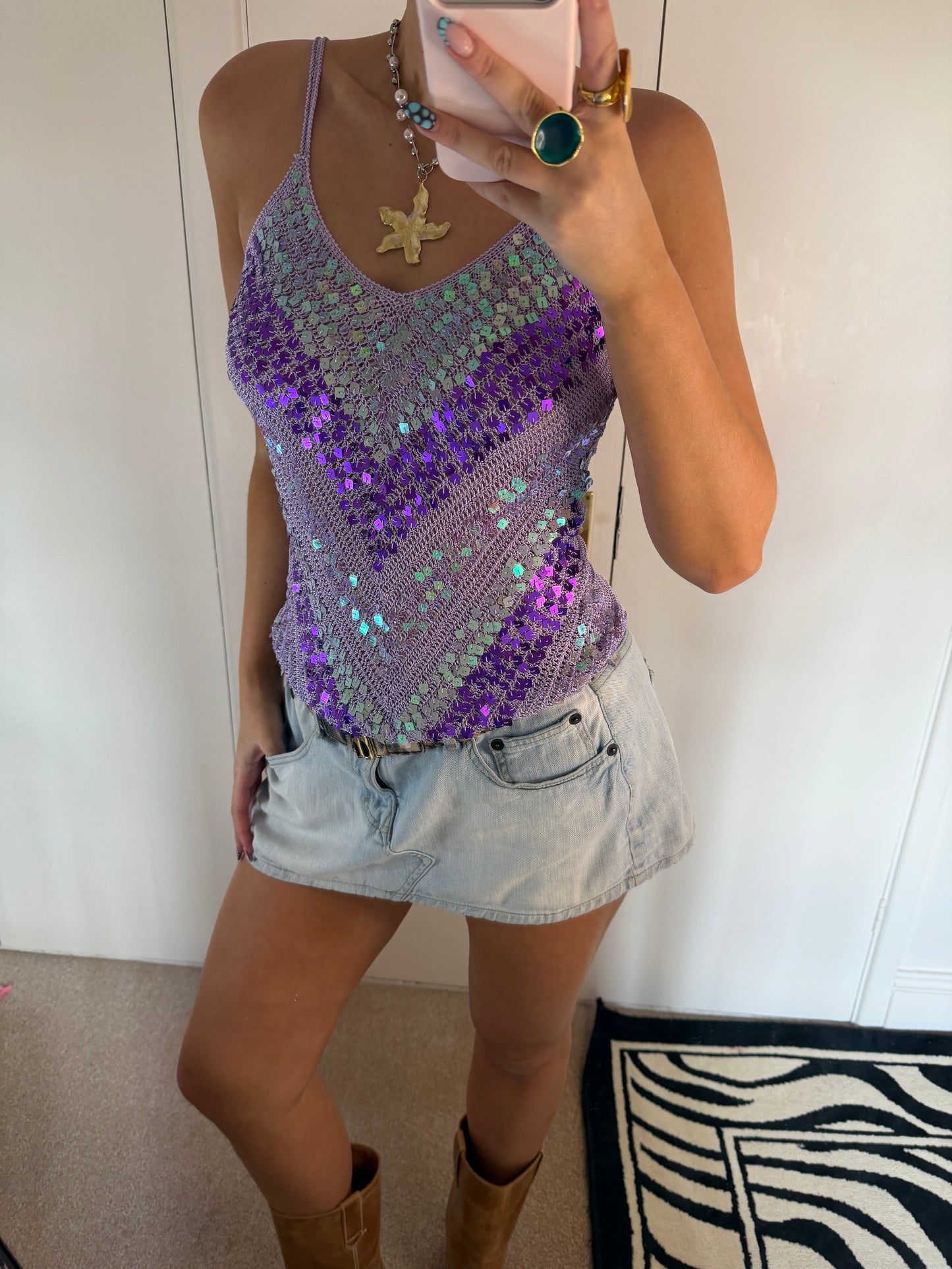 sequin cami