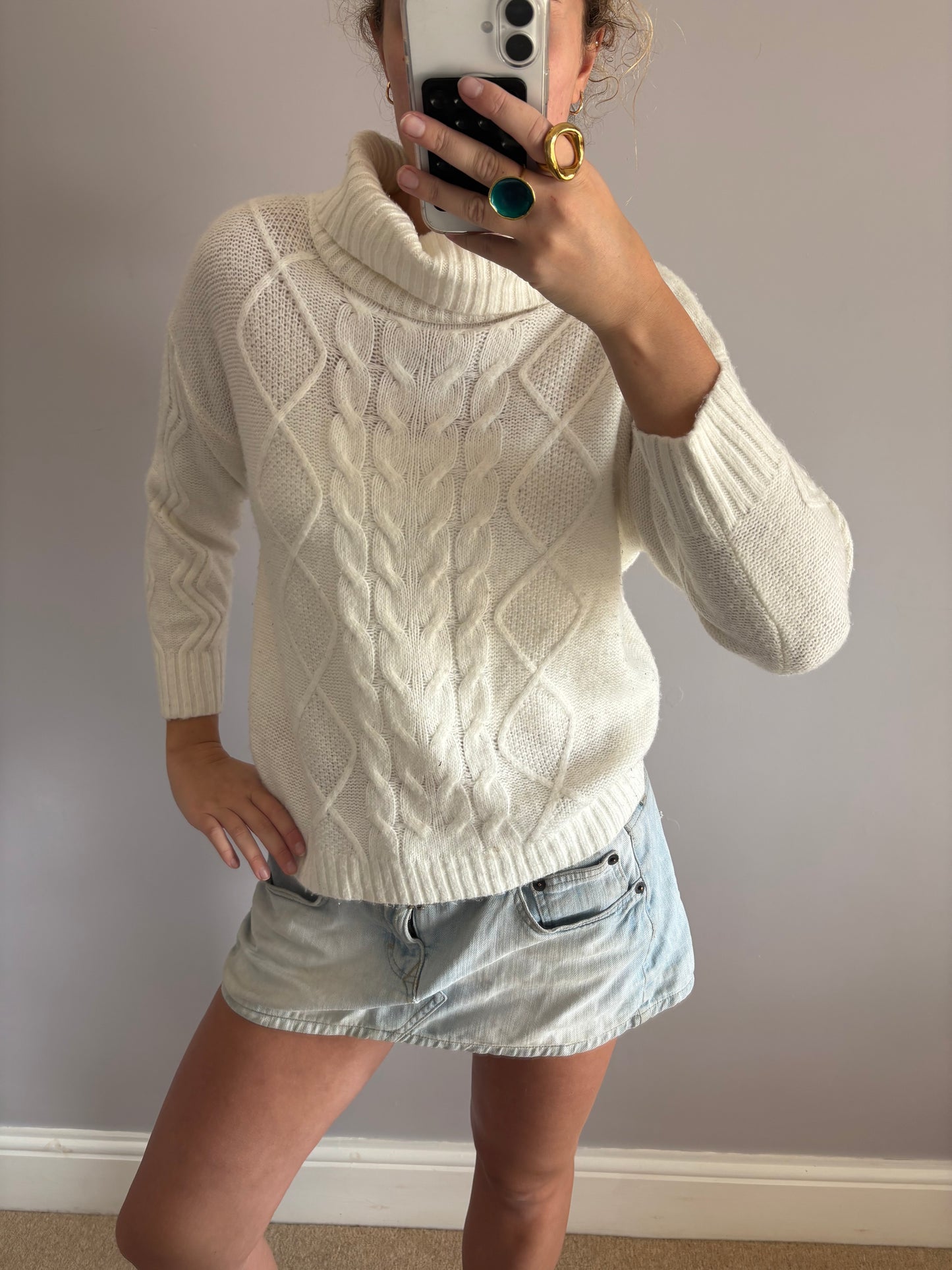 cableknit sweater