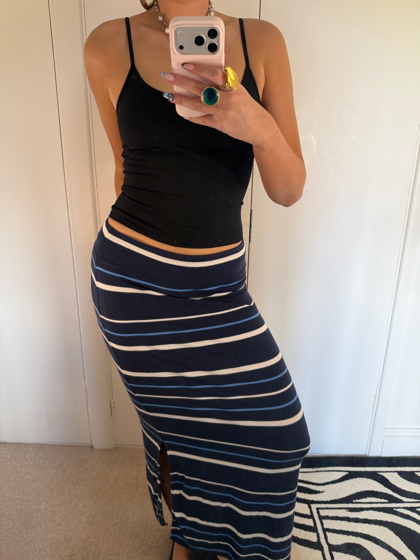 striped skirt