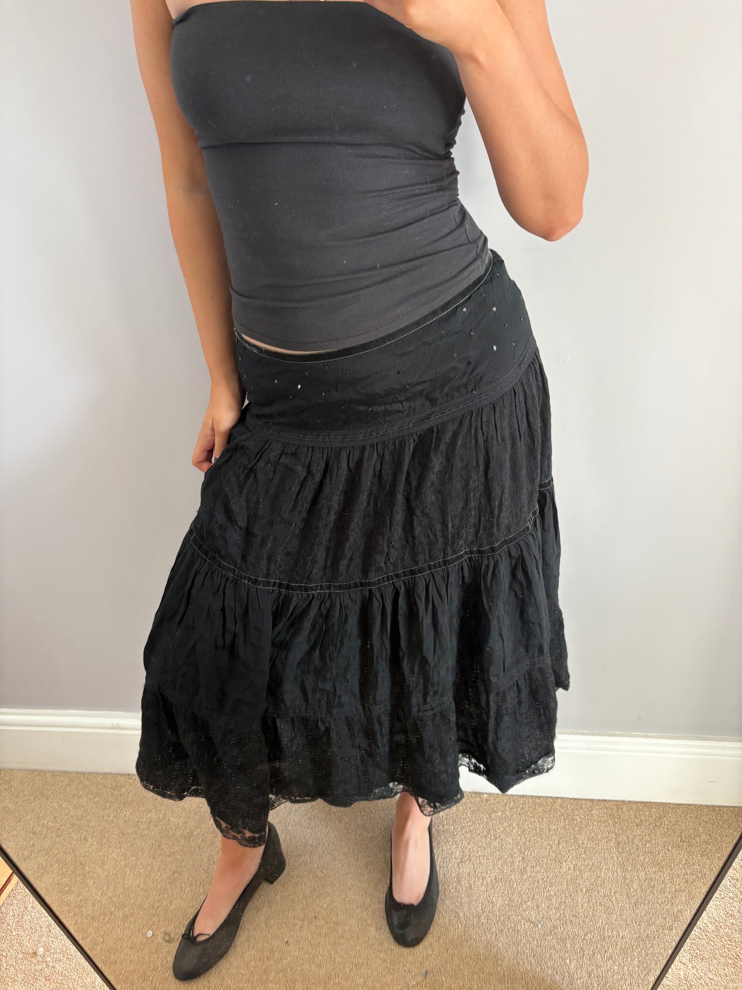 guess maxi skirt