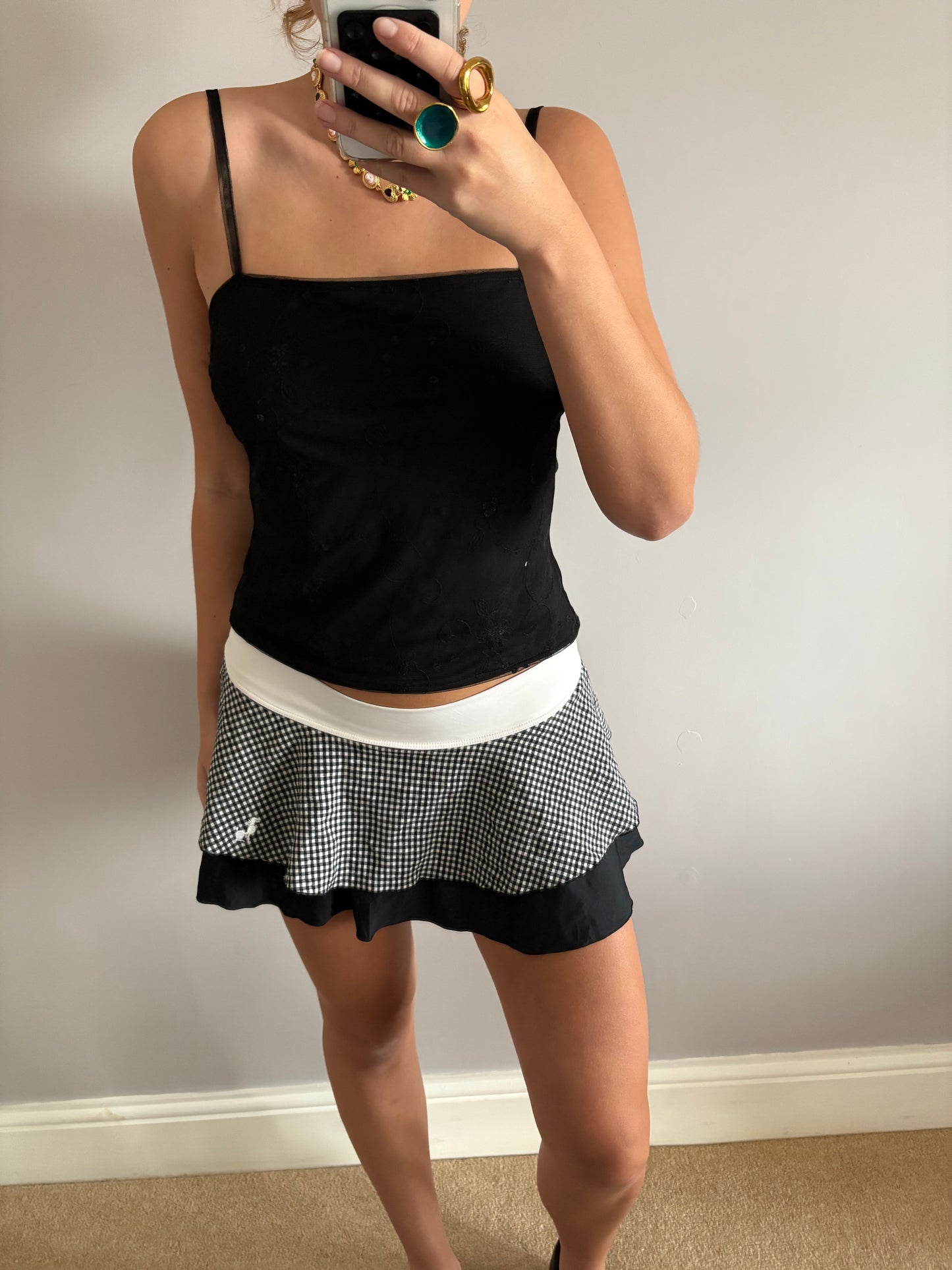 plaid mini skirt
