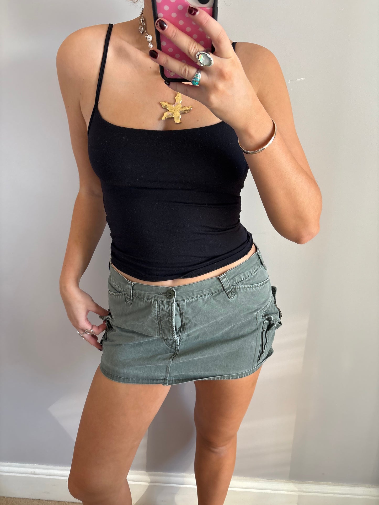 cargo mini skirt
