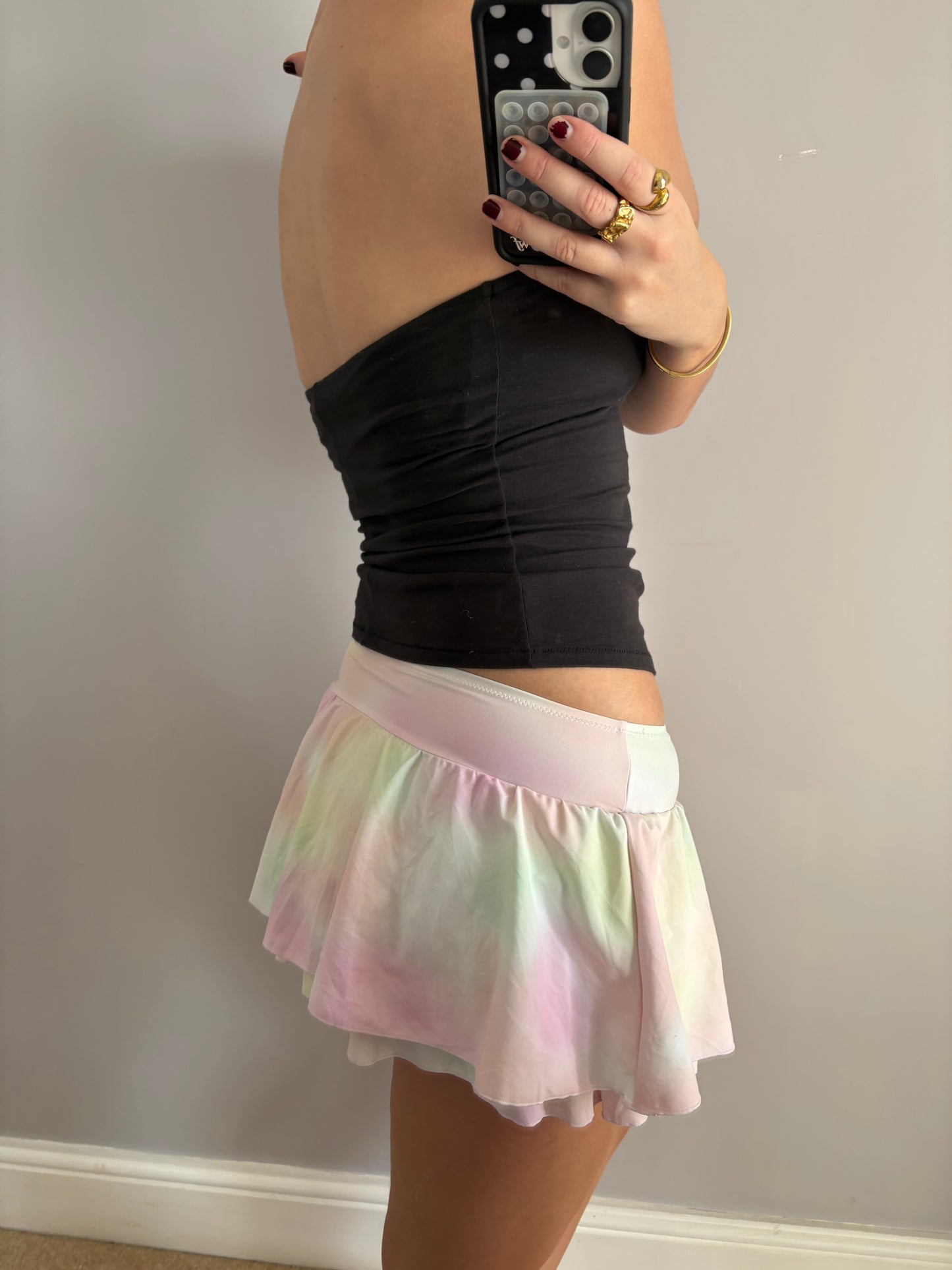 coquette mini skirt
