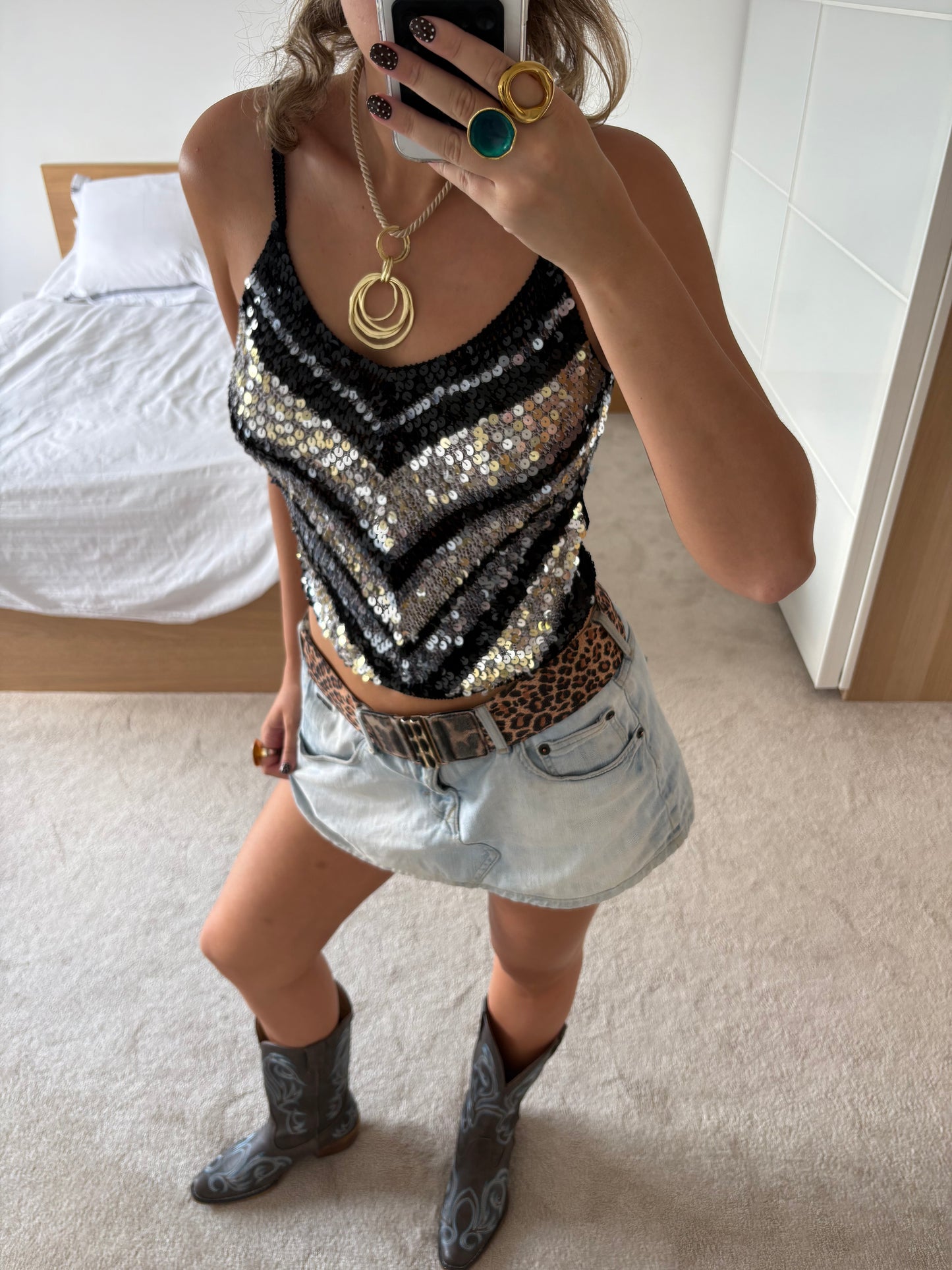 sequin cami