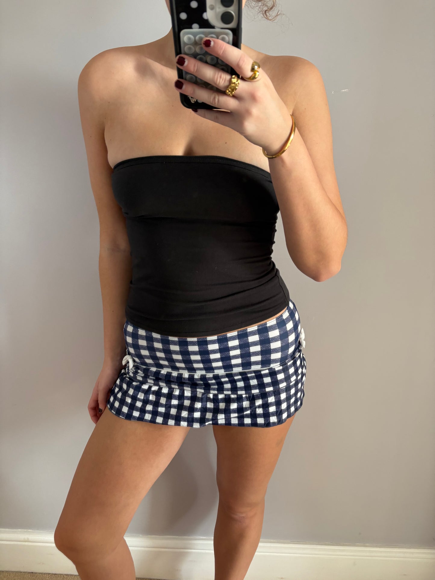 plaid micro mini skirt