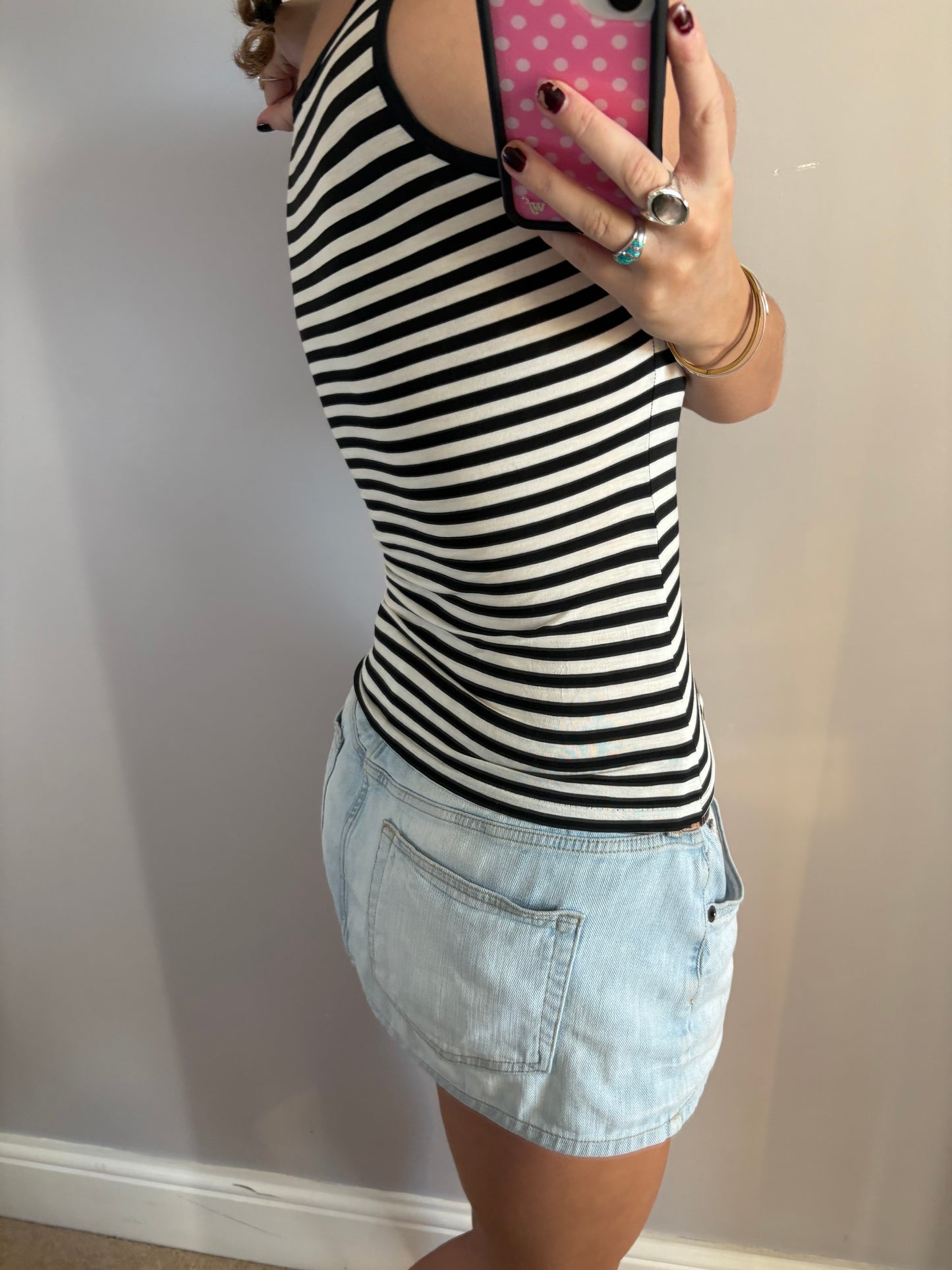 striped grommet top