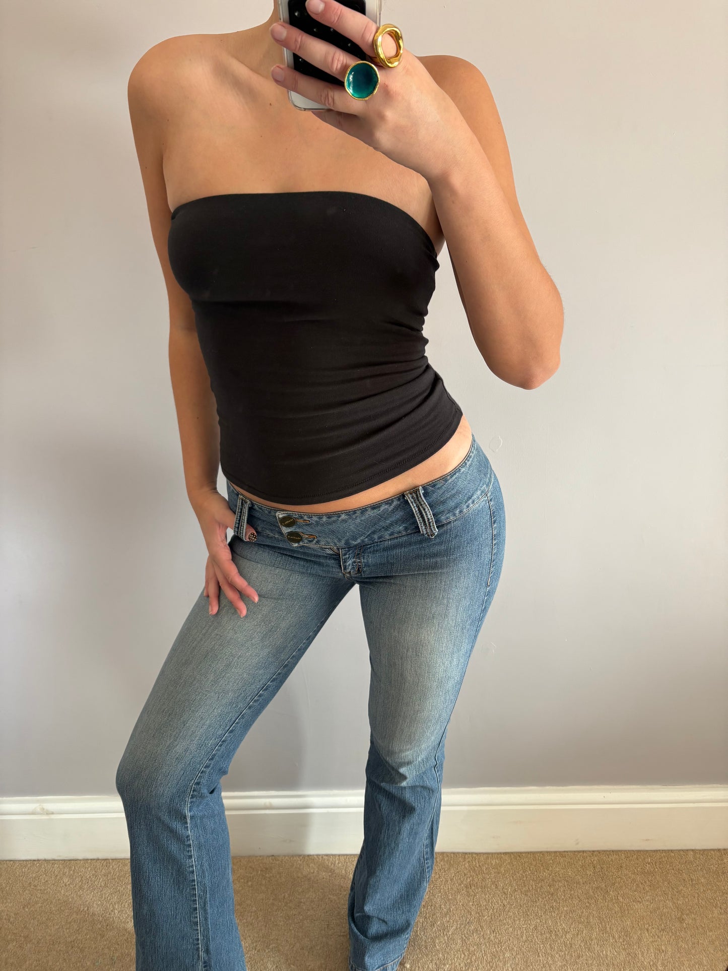 low waisted jeans