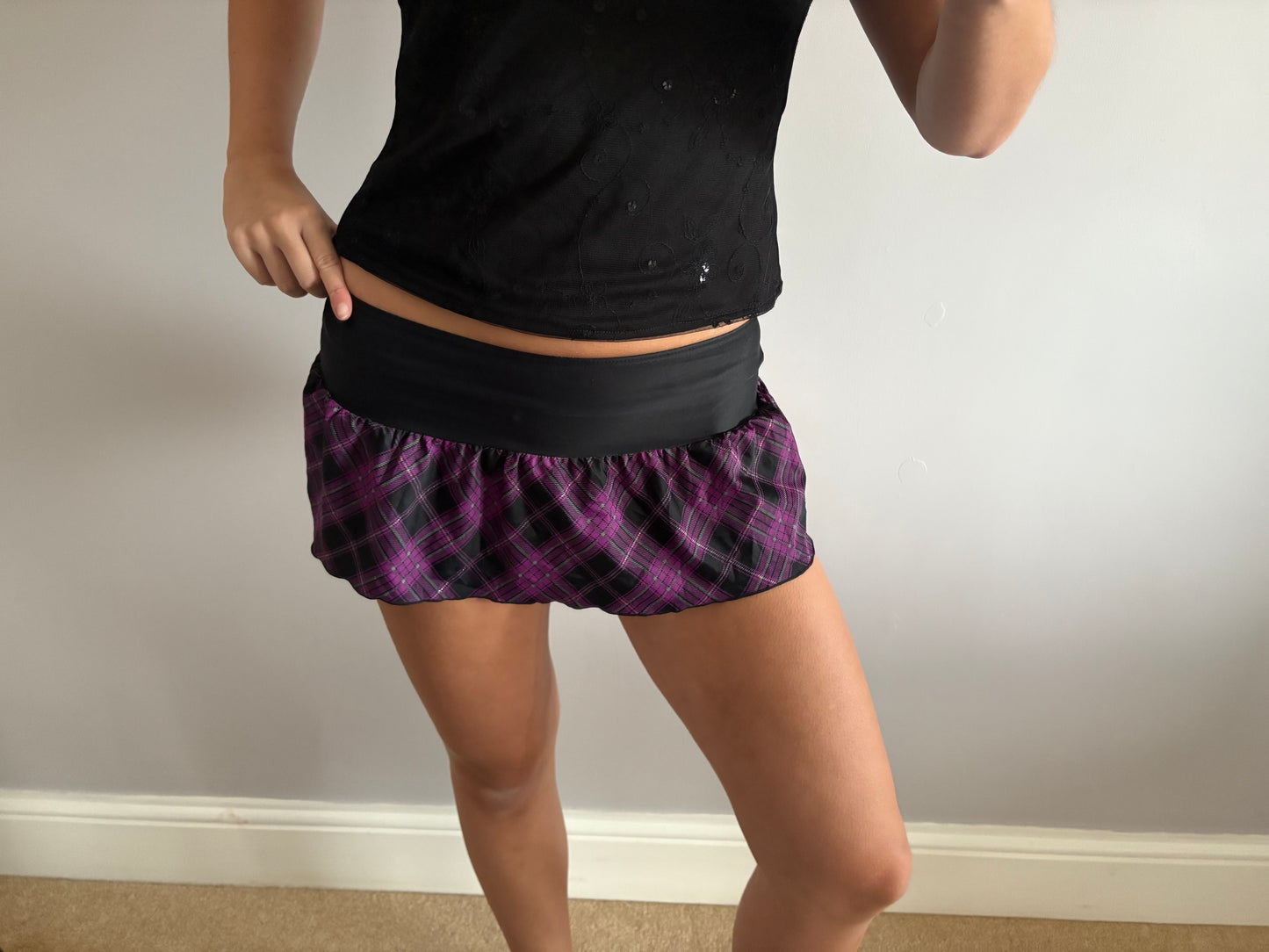 plaid mini skirt