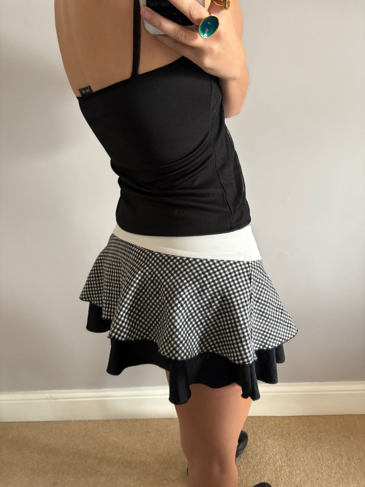 plaid mini skirt