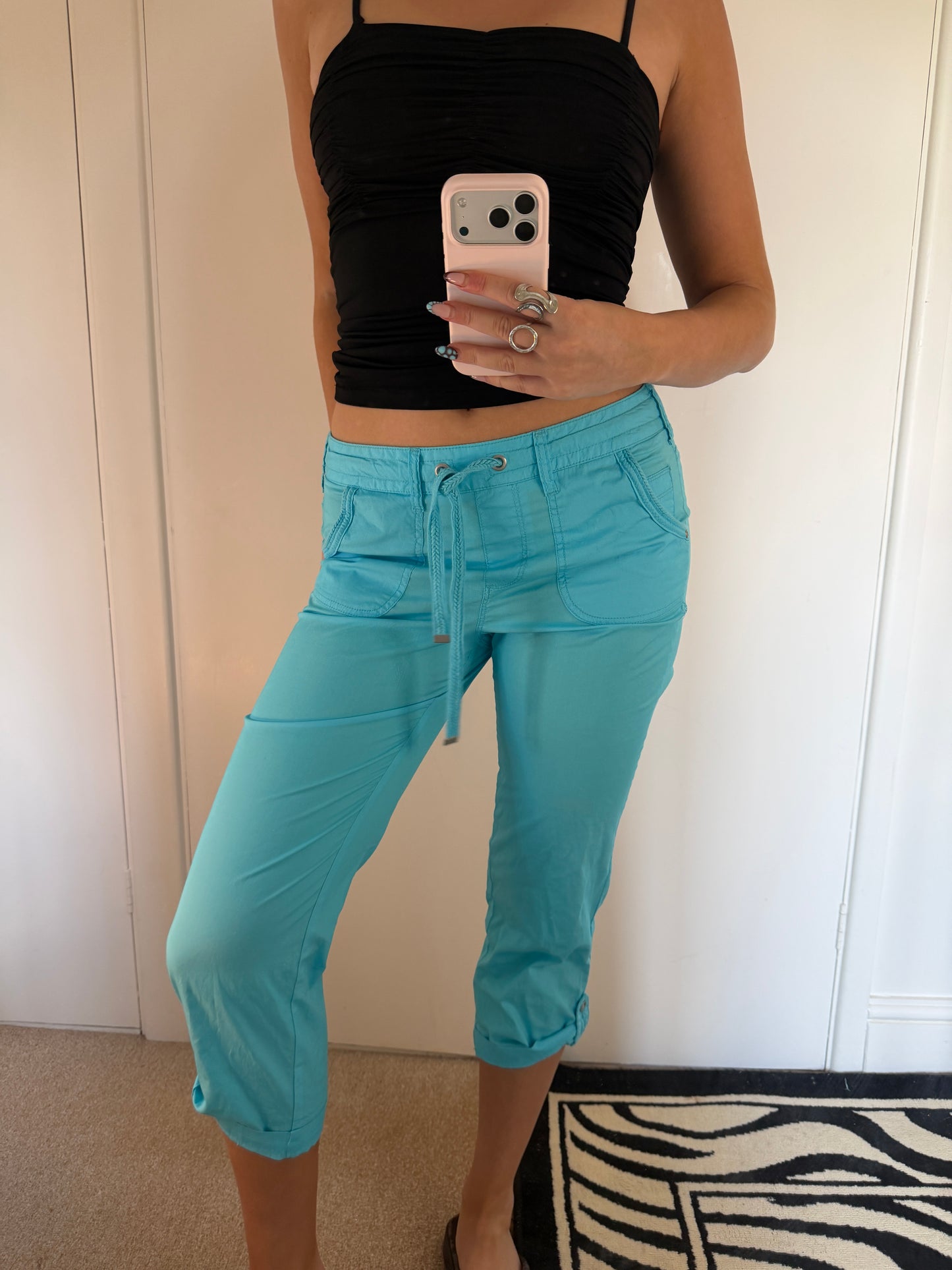 blue capris