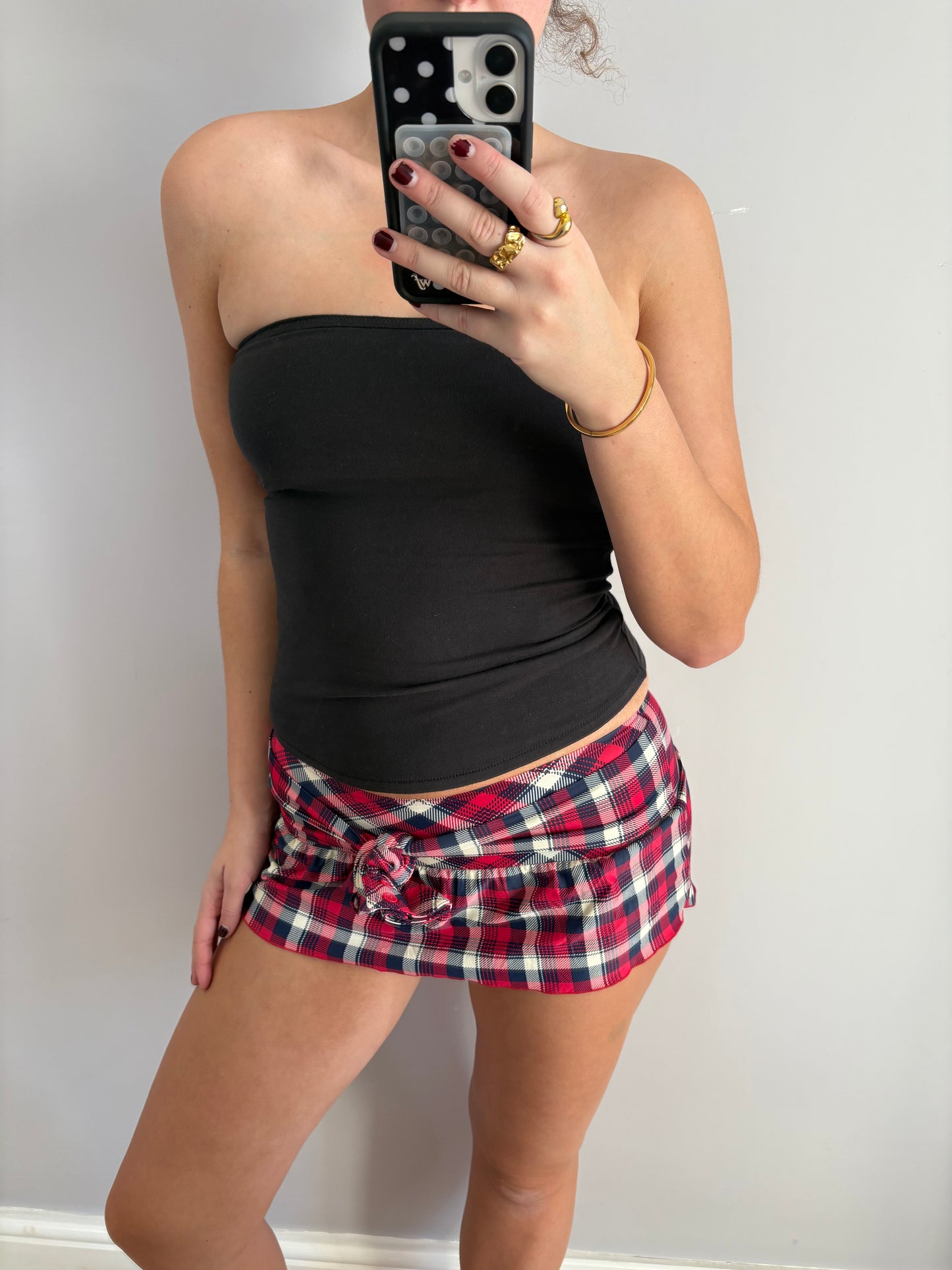 plaid mini skirt