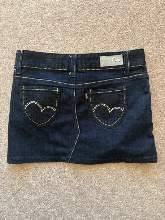evisu mini skirt