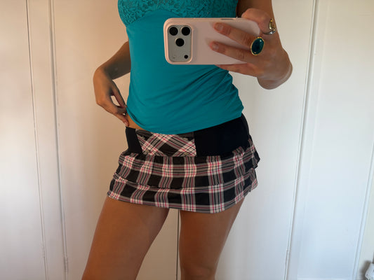 plaid mini skirt