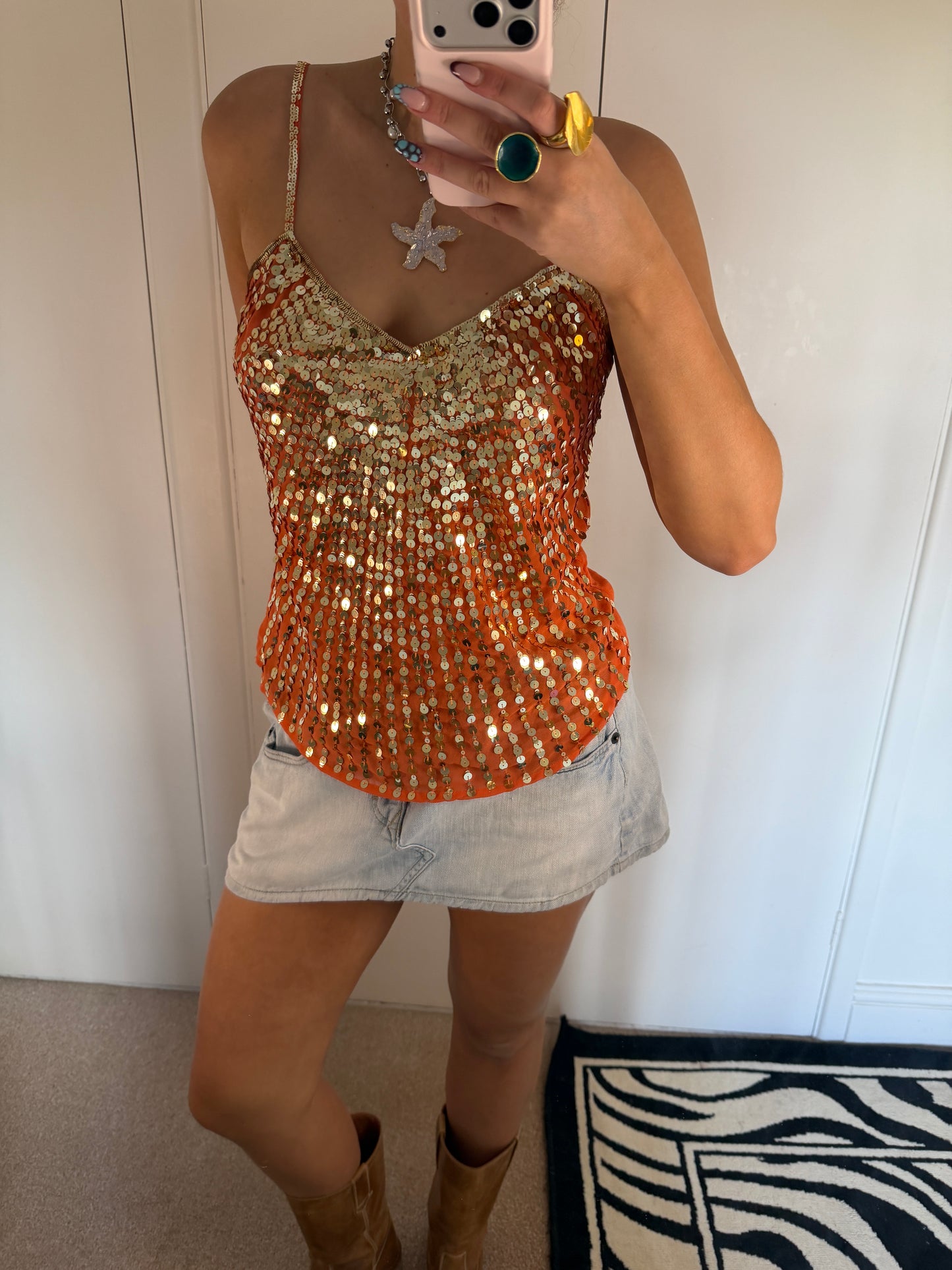 sequin cami