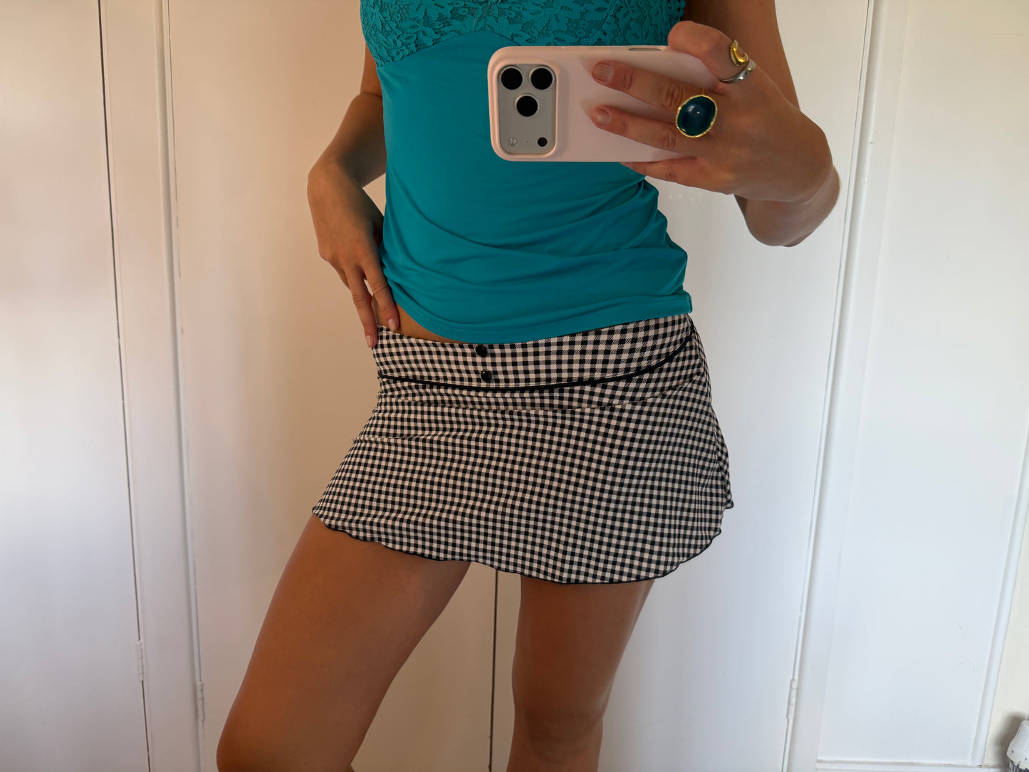 plaid mini skirt