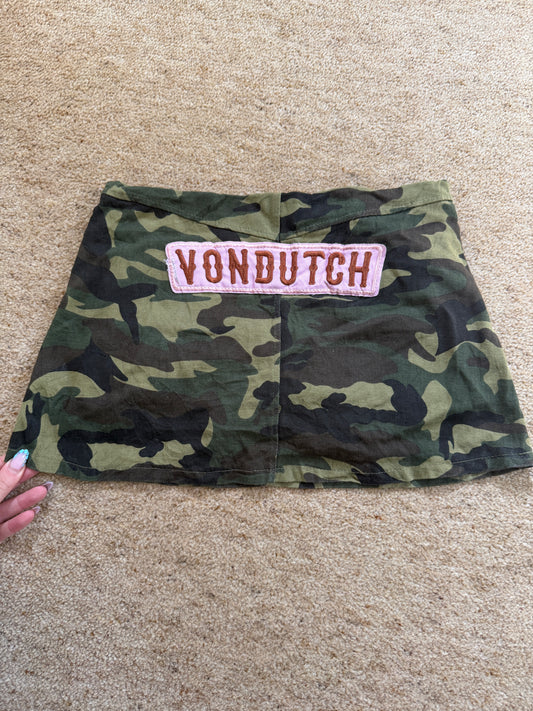 von dutch mini skirt