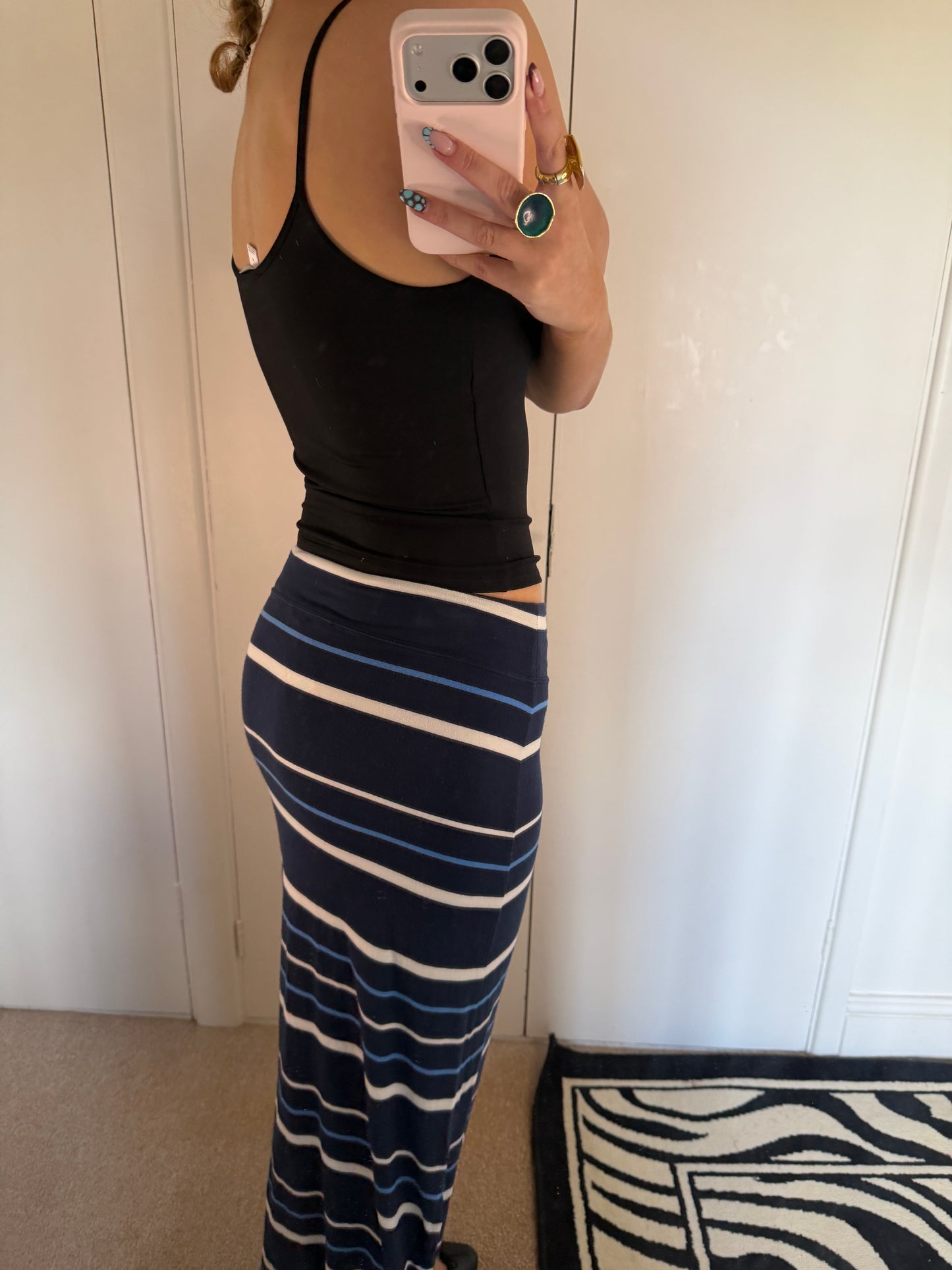 striped skirt