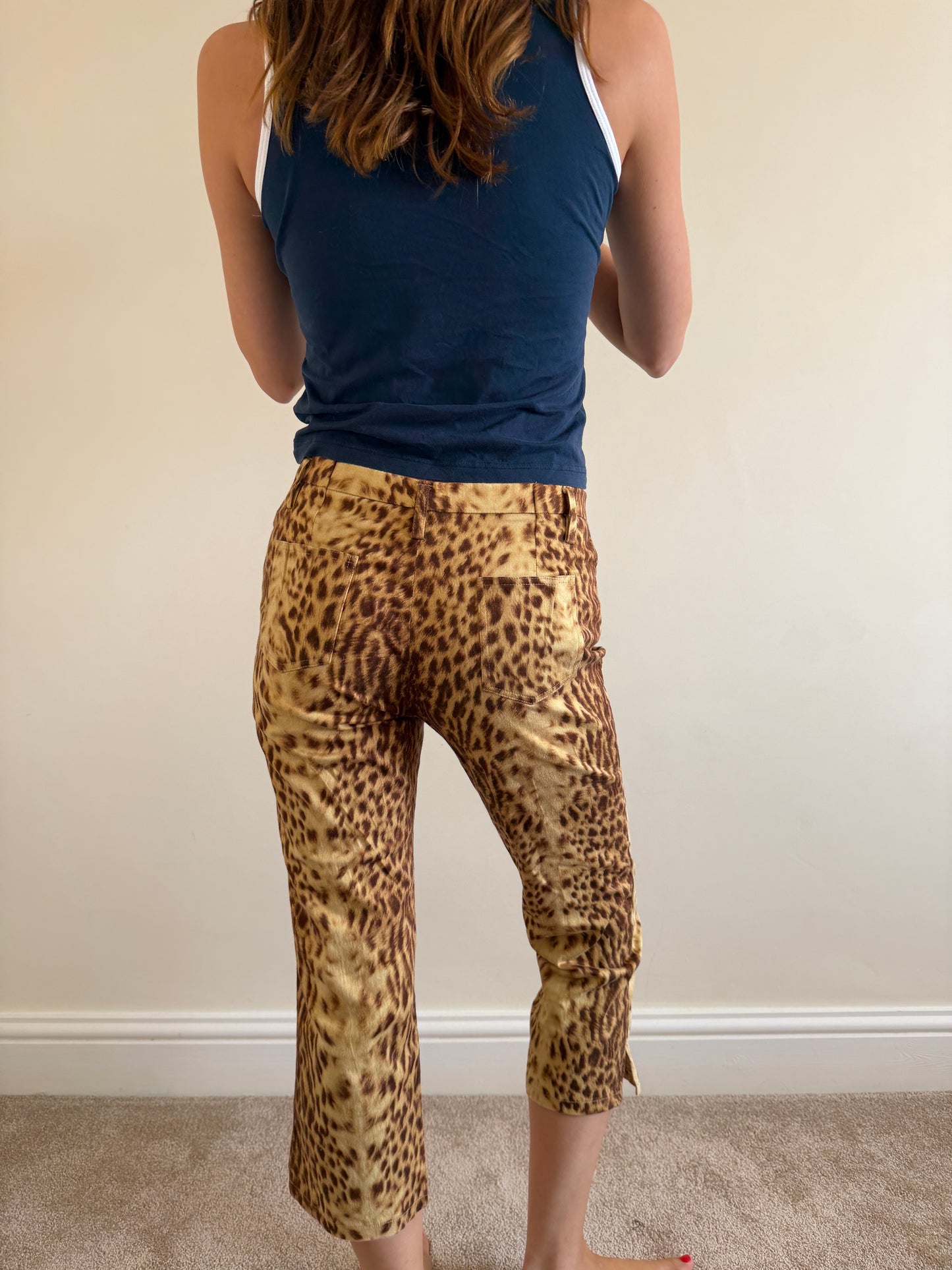 leopard capris