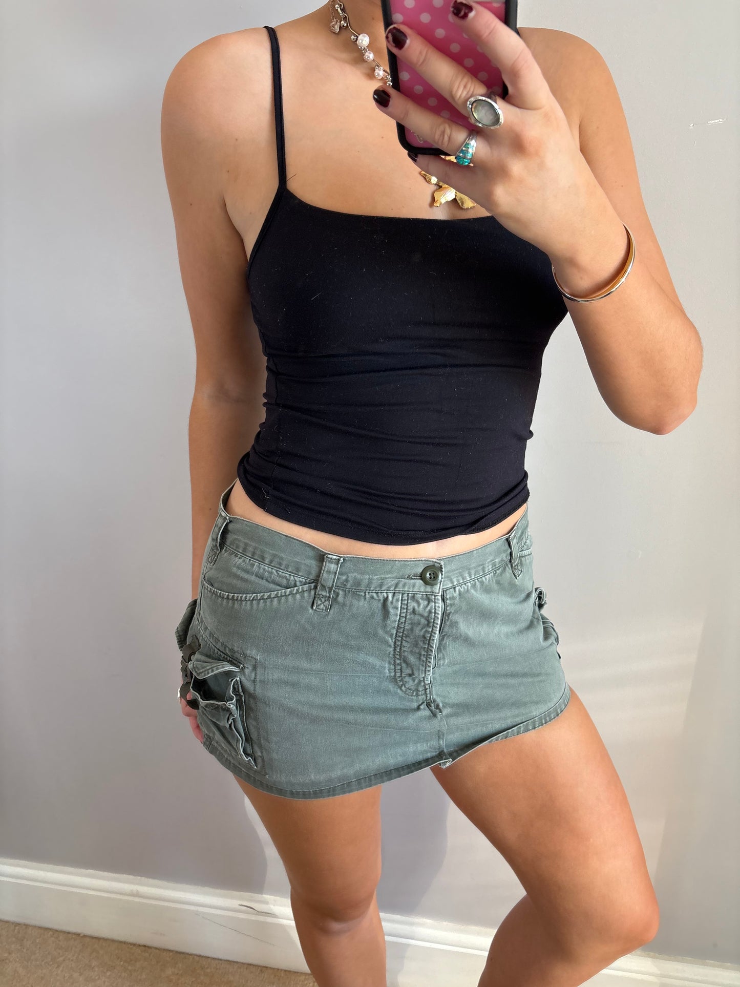 cargo mini skirt