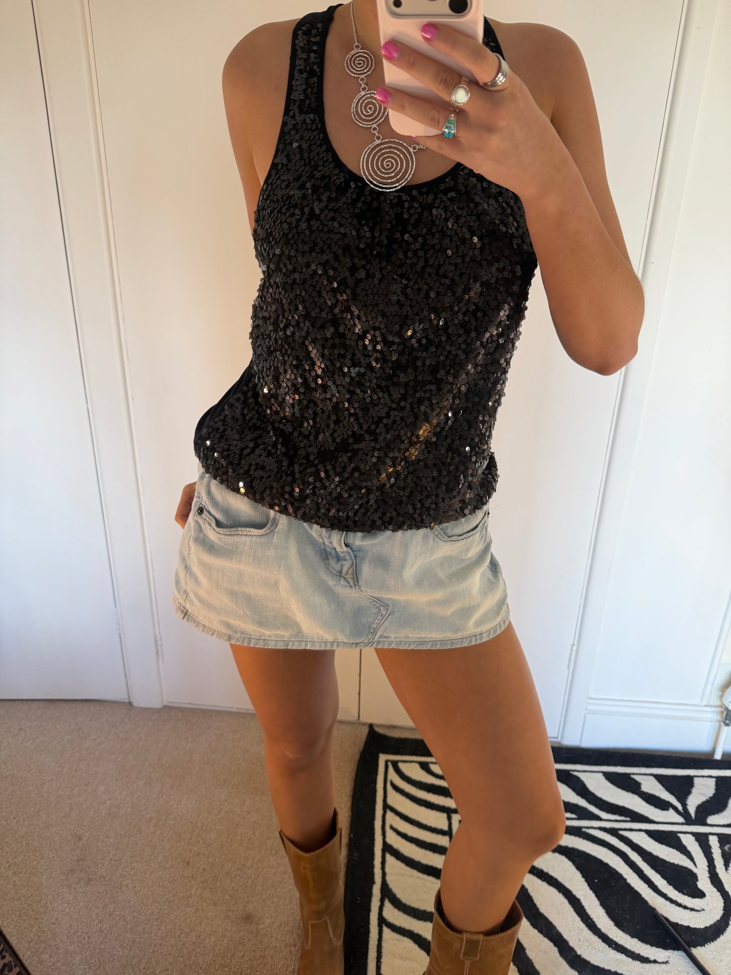 sequinned top