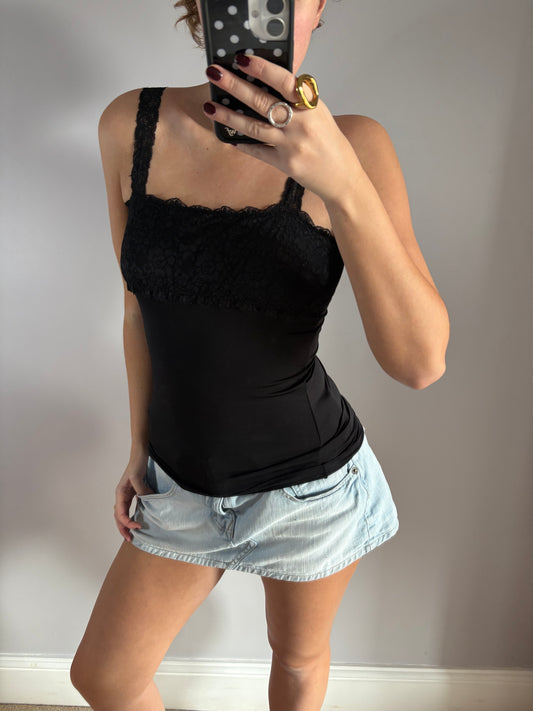 black laced cami