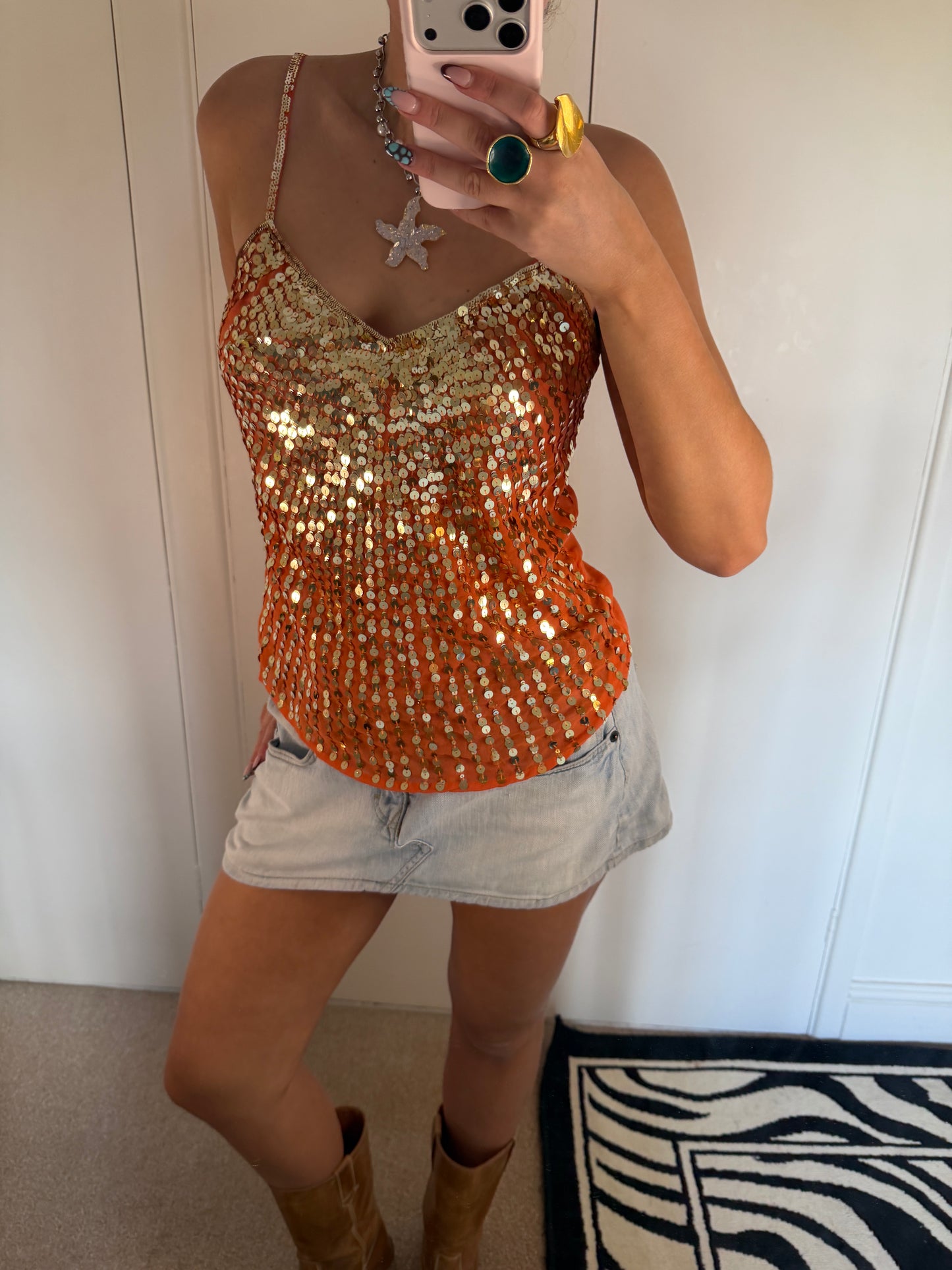 sequin cami