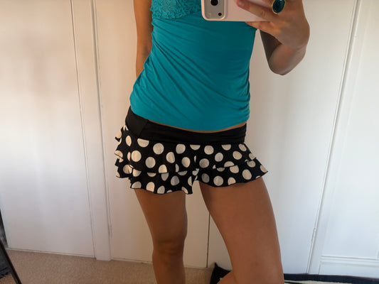 polka mini skirt