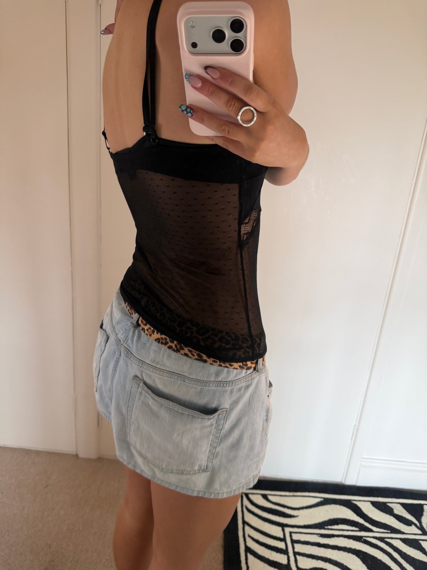 black laced cami