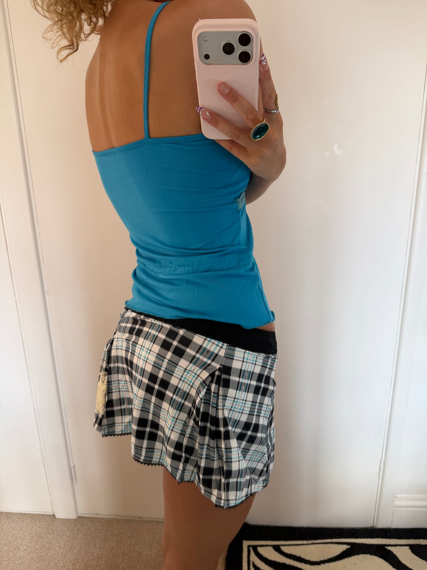 plaid mini skirt