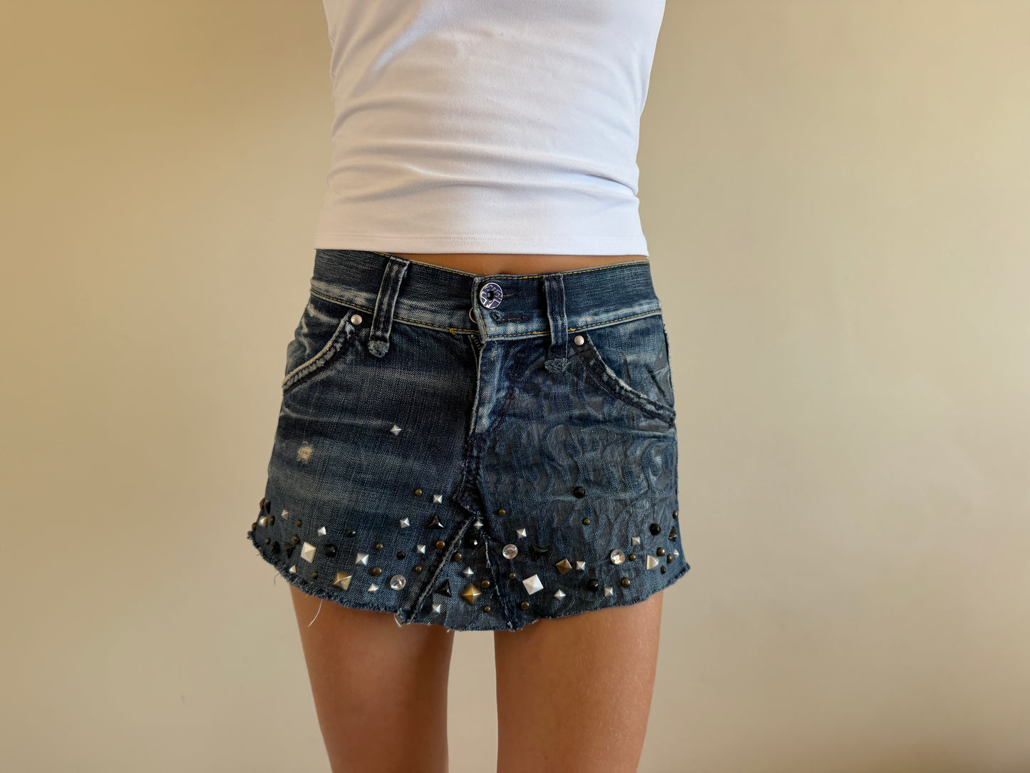 mini rhinestone skirt