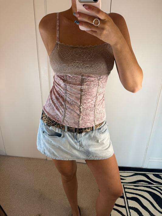 snakeskinned cami