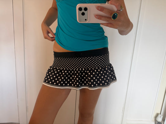 polka dot mini skirt